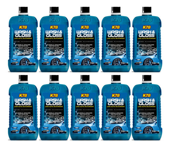 Shampoo Siliconado K78 Lava Auto Maximo Brillo 500cc X10 Un 0