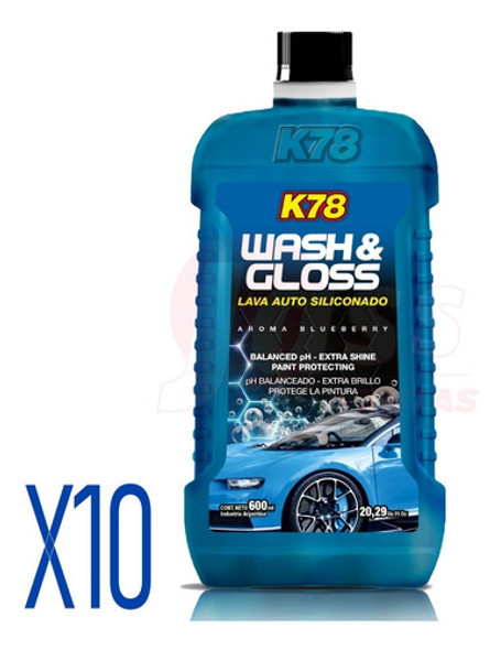 Shampoo Siliconado K78 Lava Auto Maximo Brillo 500cc X10 Un 1