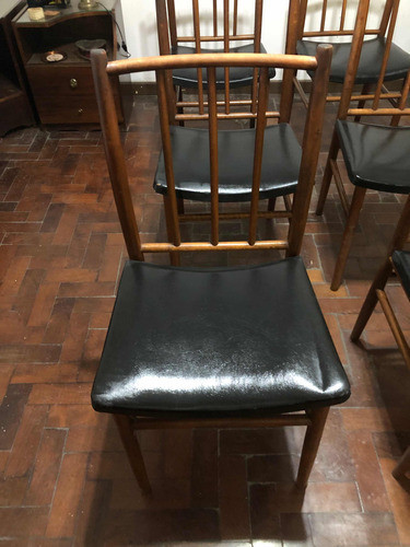 Sillas De Madera Y Cuero (no Cuerina) 0