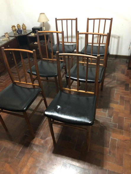 Sillas De Madera Y Cuero (no Cuerina) 1