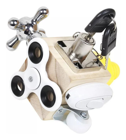 Cubo Ocupado Para Crianças Sensory Busy Board Travel Toy 0