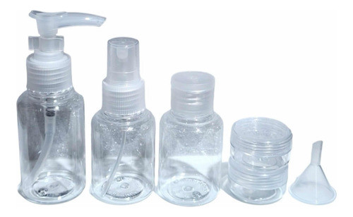 Kit Frascos Para Viaje Cremas Emulsión Skincare X 6u 1
