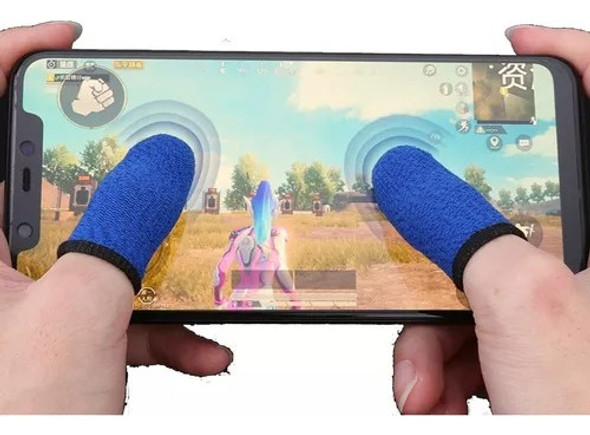 Funda Dedo Gamer Azul Para Jugar En Celulares Y Tablets 0