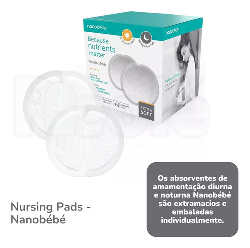 Absorventes Descartáveis Para Seios Dia E Noite - Nanobébé 1