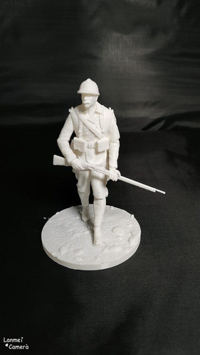 Soldado Frances De La Ww1, Escala 1/16, Color Blanco 1