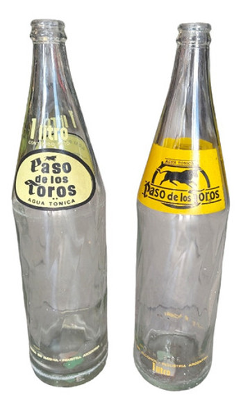 Dos Botellas Agua Tónica Paso De Los Toros Antiguas De 1l 0