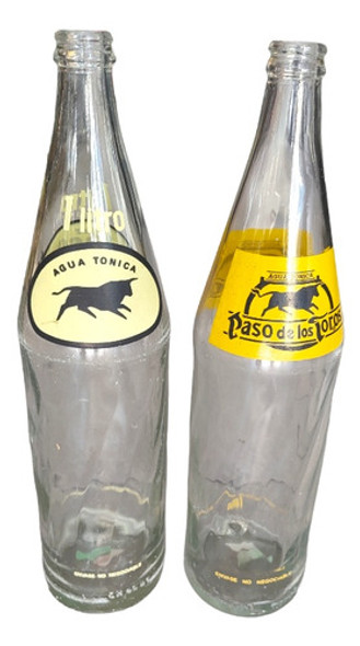Dos Botellas Agua Tónica Paso De Los Toros Antiguas De 1l 1