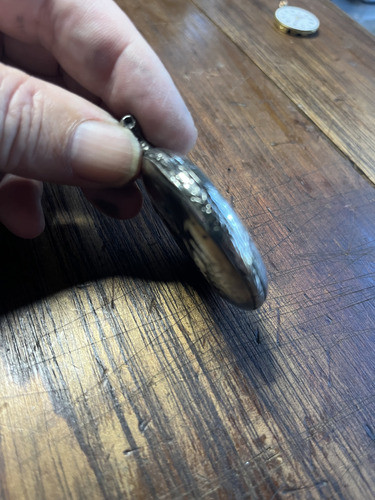 Bonito E Antigo Caixa - Relógio De Bolso 50mm Bem Trabalhado 1