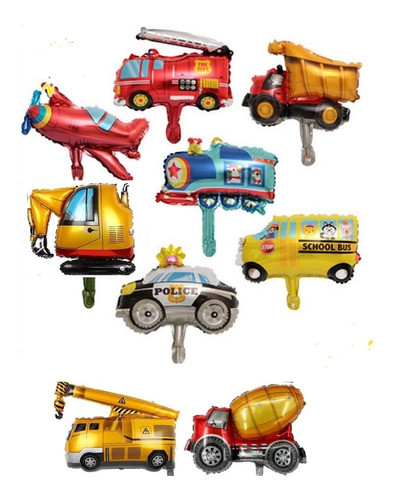 Globos Transporte/ Construcción Mini X 10 0