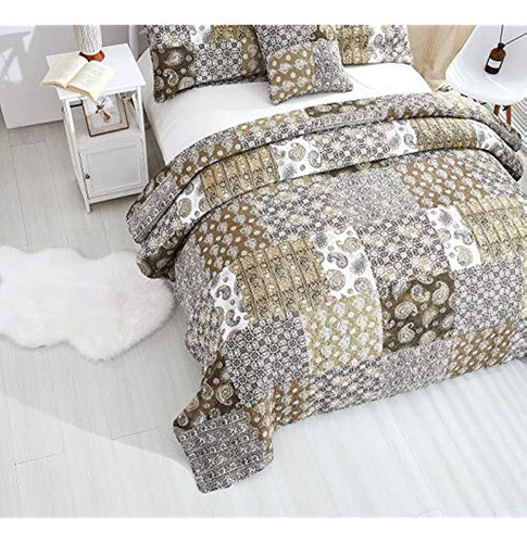 Dada Bedding - Colcha De Edredón De Patchwork Real De Algodó 1