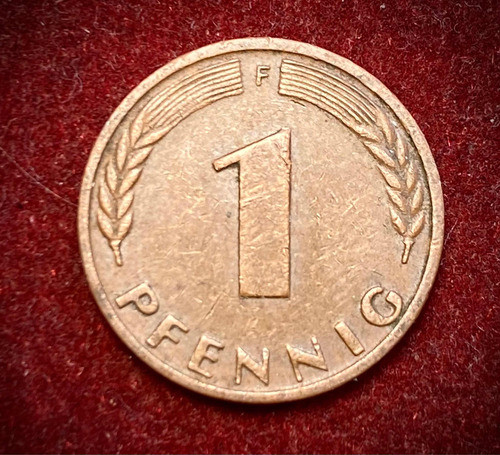 Moneda 1 Penique Alemania 1950 Km 105 F Stuttgart 0