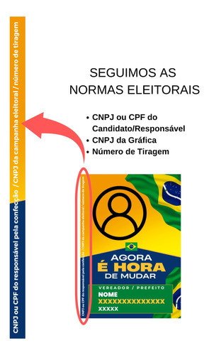 Santinho Político Eleitoral 7x10cm 3.000 Unidades Brilhante 1