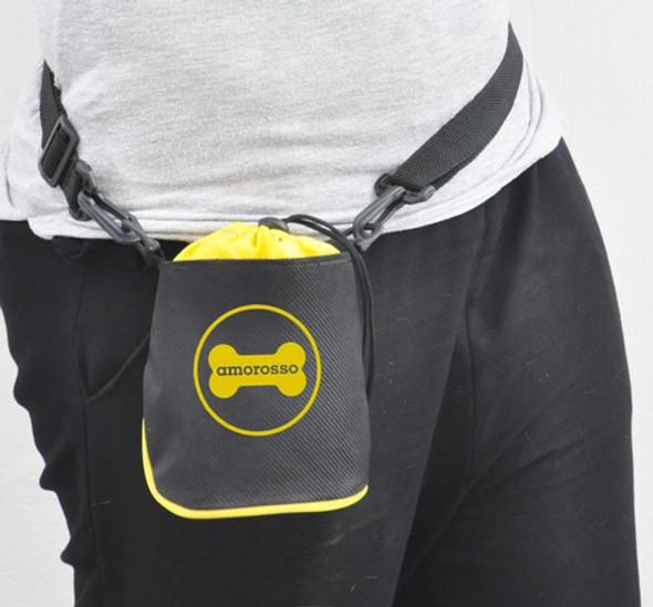 Bolsa Petisqueira Adestramento Cachorro Preto Amarelo 0