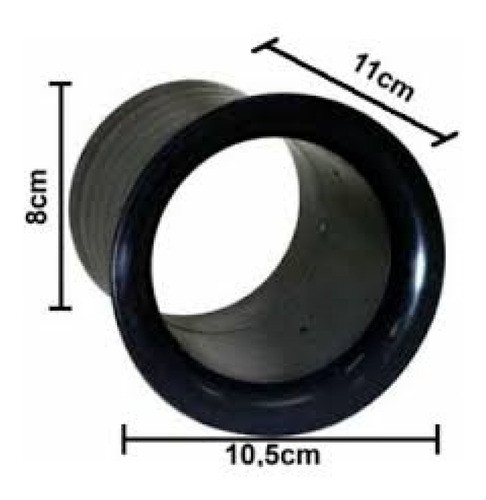 2 Aero Duto 3 Polegadas Preto P/ Caixa De Som Audio 1