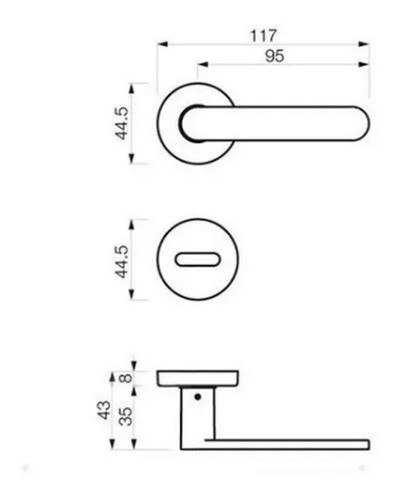 Manija Arezzo Doble Negro Mate Currao Puerta 1