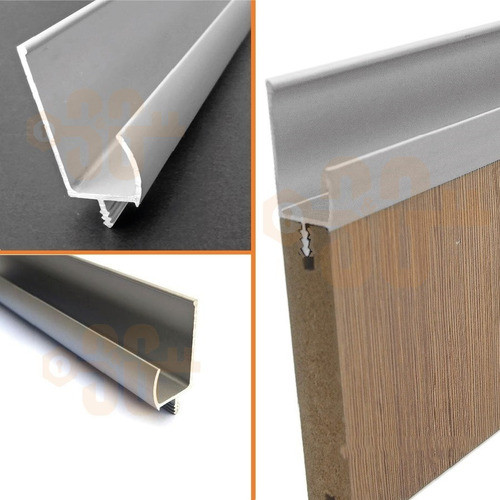 Perfil Tirador Manija J Reforzado Aluminio 3 Mt Puerta Cajón 0