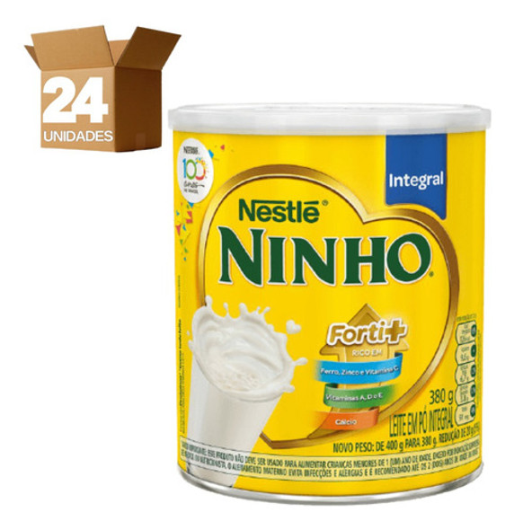 Leite Pó Integral Ninho Forti+ 380g Cx C/24 Latas Atacado 1 Leite Pó Integral Ninho Forti+ 380g Cx C/24 Latas Atacado 1