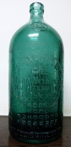 Sifon Soda Bariles De Florida Verde Oscuro Antiguo S Cabeza 0