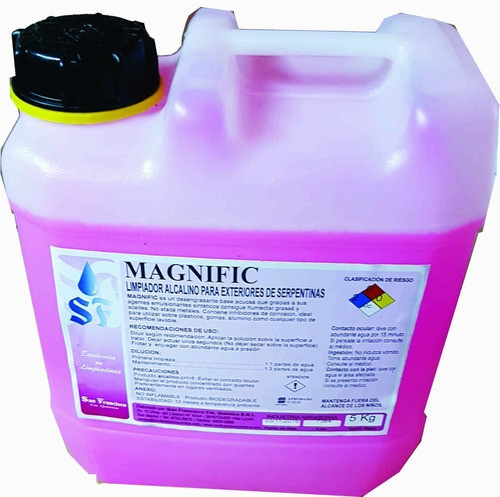 Limpiador Alcalino Magnific Para Serpentinas Base Acuosa 5kg 0