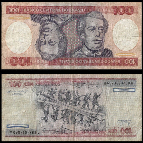 Brasil Billete 100 Cruzeiros 1984 Duque Caxias  P-198b Circ. 0
