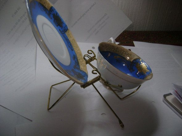 Soporte O Atril Bronce Para Apoyar Plato Te Con Taza Xi-67 1