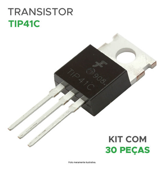 Kit 30 Peças Transistor Tip41c = Tip 41c = Tip41= Tip-41c 1