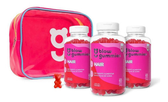 Blow Gummies Hair 180 Dias De Tratamento Morango 0 Blow Gummies Hair 180 Dias De Tratamento Morango 0