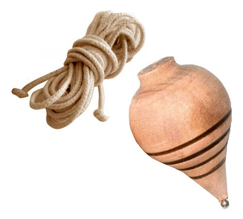 12 Pião De Madeira Com Fieira Brinquedo Antigo Retrô Vintage 1