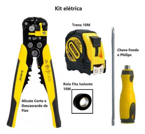 Kit Elétrica Alicate Trena Chave Fenda E Philips 1 Kit Elétrica Alicate Trena Chave Fenda E Philips 1