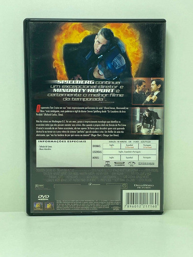 Dvd Minority Report - A Nova Lei - Original 1
