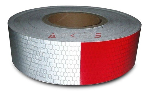 Cinta Reflectiva Seguridad Camion Carro Roja Bca 5cmx45m A82 1