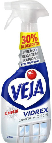 Combo 3 Un Limpador Veja Limpa Vidro Vidrex Cristal 500ml 1