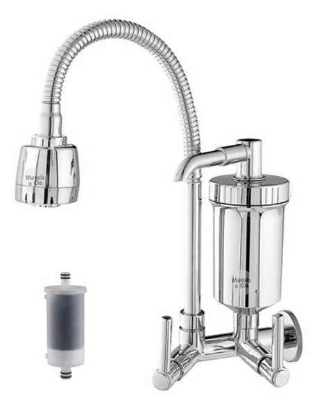 Torneira Metal Inox Filtro Gourmet Pia Cozinha Parede Luxo 0