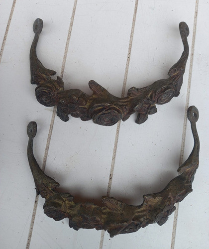2 Apliques Araña En Bronce 17cm Largo - Pesan 420 Gramos 0