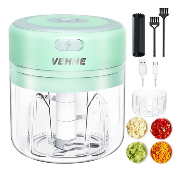Vehhe - Picador De Ajo Eléctrico, Mini Procesador De Alime. 0