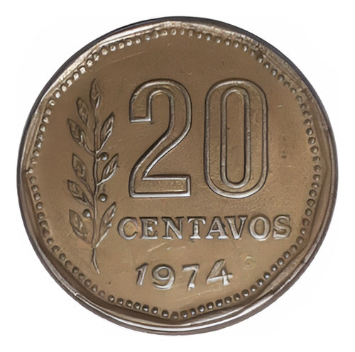 Moneda De 20 Centavos Del Año 1974 0