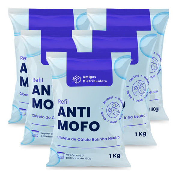 Cloreto De Cálcio Anti Mofo 5 Kg ( 5 X 1 Kg ) Bolinhas 0