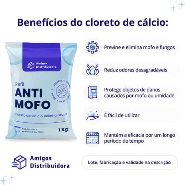 Cloreto De Cálcio Anti Mofo 5 Kg ( 5 X 1 Kg ) Bolinhas 1