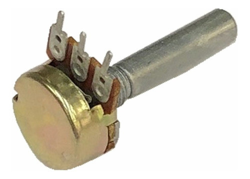 Potenciómetro Logarítmico Eje Metal 30mm 25k Diam 16mm X 5 0