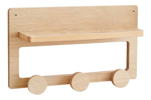Perchero De Pared Tom Con Repisa 44x25x12cm 0