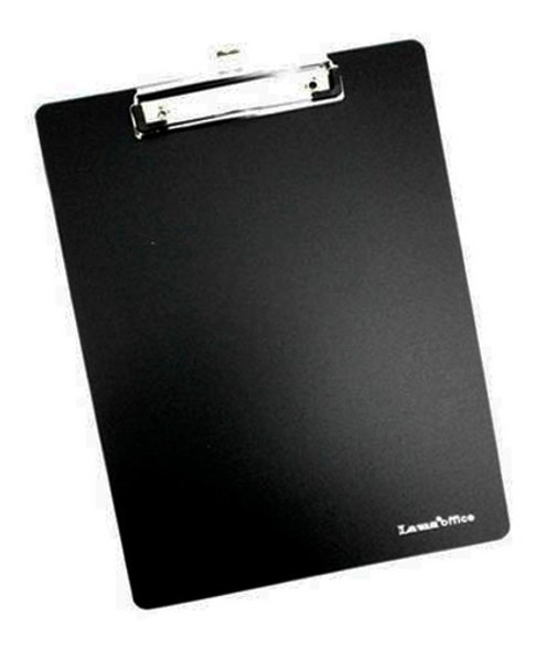 Porta Block Sin Tapa A4 Plástico Negro Lama Broche Metal 1 Porta Block Sin Tapa A4 Plástico Negro Lama Broche Metal 1