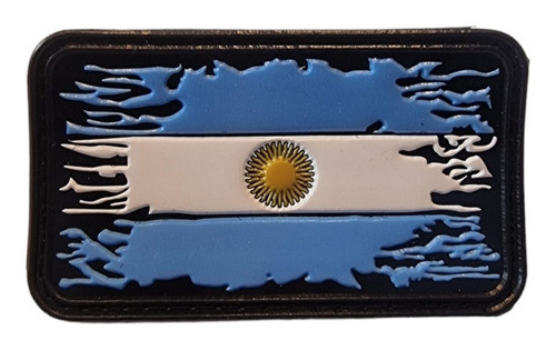 Bandera Parche En Pvc Goma Argentina Rasgada 0
