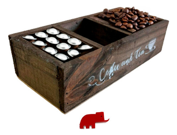 Organizador Coffee And Tea Madera Cafe Cocina Caja De Te 1 Organizador Coffee And Tea Madera Cafe Cocina Caja De Te 1
