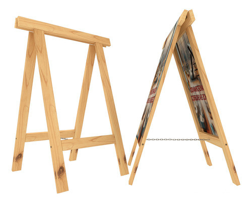 2 Cavaletes Madeira Maciça 100x50 P/ Jardinagem 0