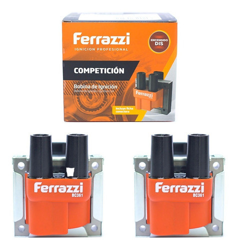 Kit 2 Bobina De Competición Ferrazzi Fiat Palio Siena 1.6 8v 0