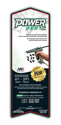 Silicona Sacabollos 1kg Brasil Barras Power Dent Glue Pdr 0