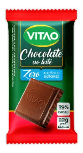 Kit 2 Chocolate Ao Leite Zero Açúcar 12x22g - Vitão 0