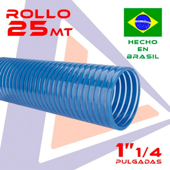 Motobomba Agua Manguera Succion Expulsion 1 1/4x25mt 1