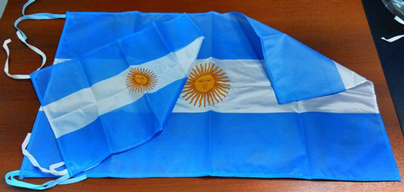 25 Banderas Argentinas 20x30cm Cintas Para Atar 1