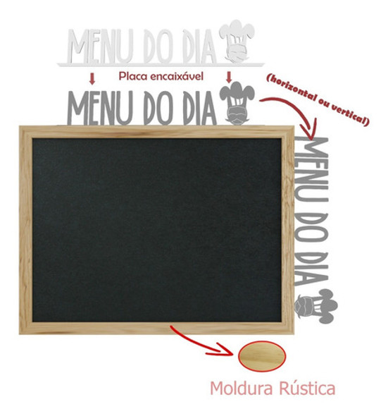 Lousa 80x60 De Parede Quadro Negro Fosco Moldura Pinus 1